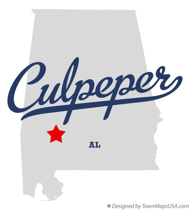 Map of Culpeper Alabama AL