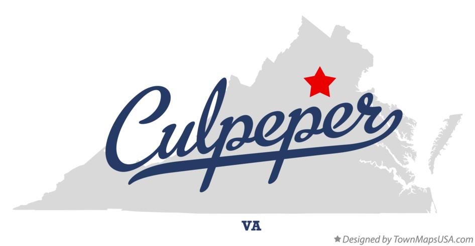 Map of Culpeper Virginia VA