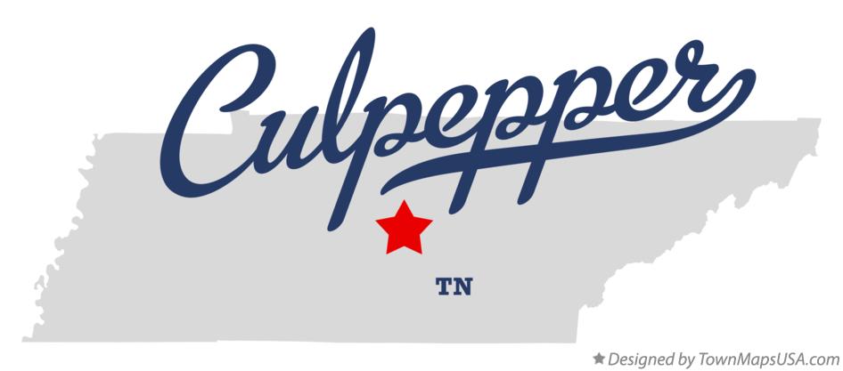 Map of Culpepper Tennessee TN