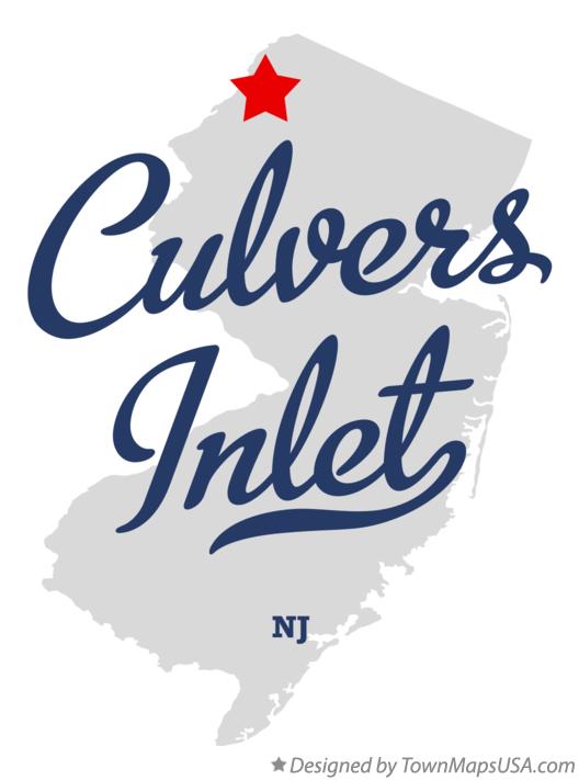 Map of Culvers Inlet New Jersey NJ