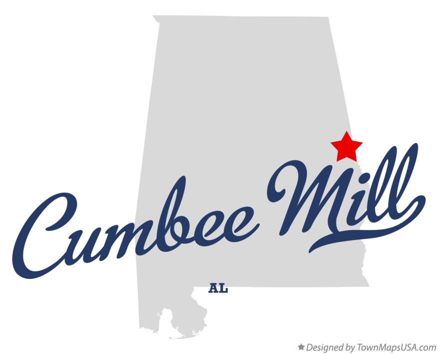 Map of Cumbee Mill Alabama AL