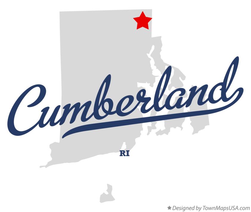 Map of Cumberland Rhode Island RI