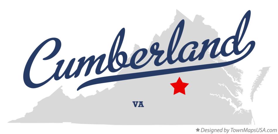Map of Cumberland Virginia VA