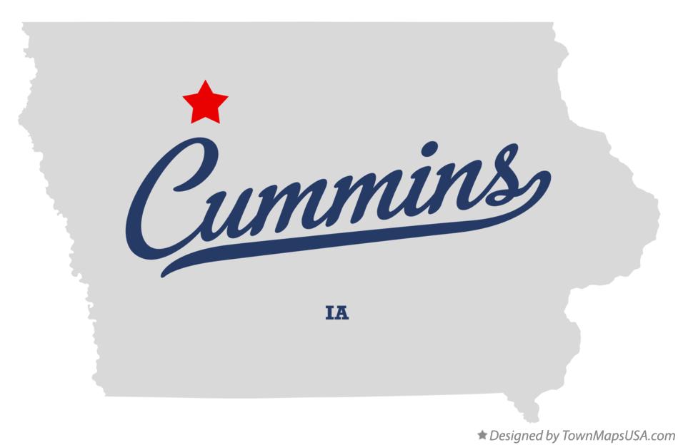 Map of Cummins Iowa IA