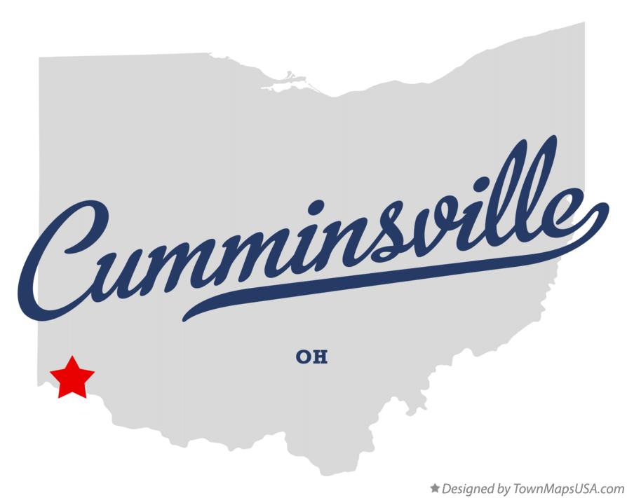 Map of Cumminsville Ohio OH