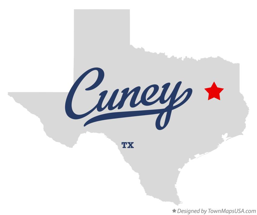 Map of Cuney Texas TX