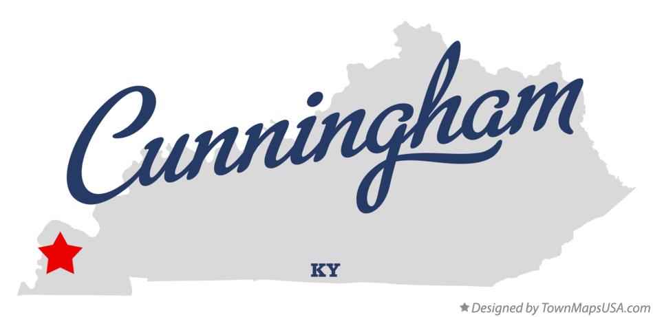 Map of Cunningham Kentucky KY
