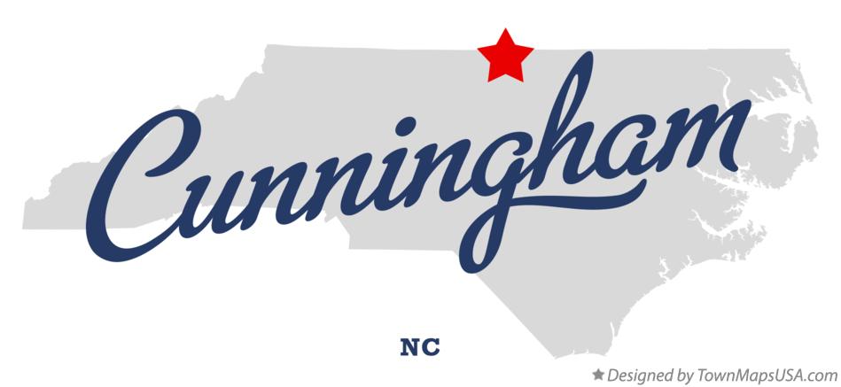 Map of Cunningham North Carolina NC