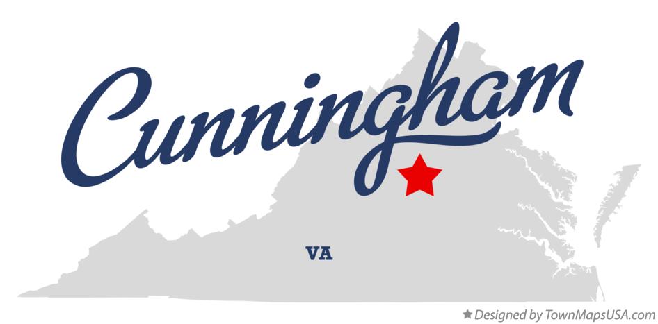 Map of Cunningham Virginia VA
