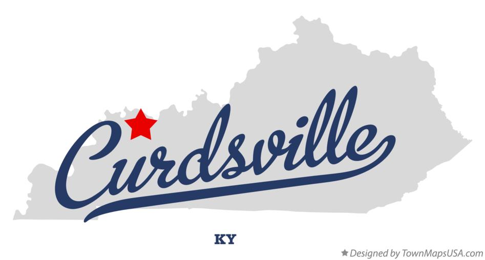 Map of Curdsville Kentucky KY