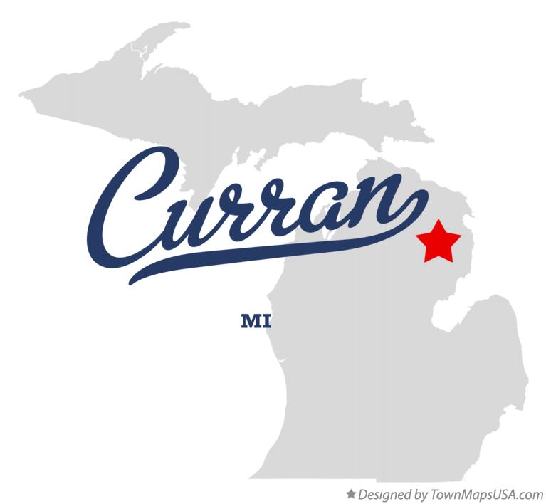 Map of Curran Michigan MI