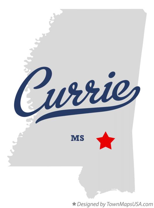 Map of Currie Mississippi MS