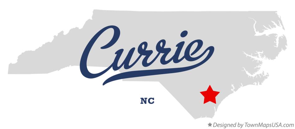 Map of Currie North Carolina NC