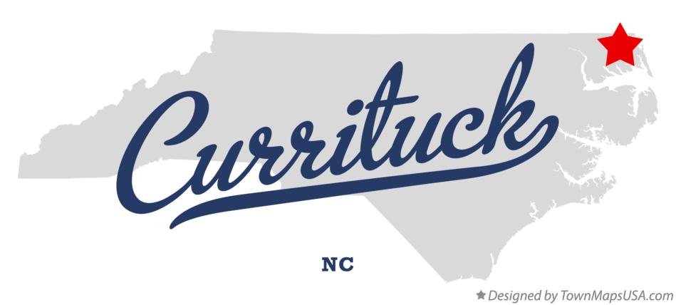 Map of Currituck North Carolina NC