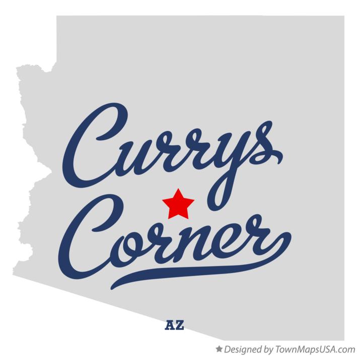 Map of Currys Corner Arizona AZ