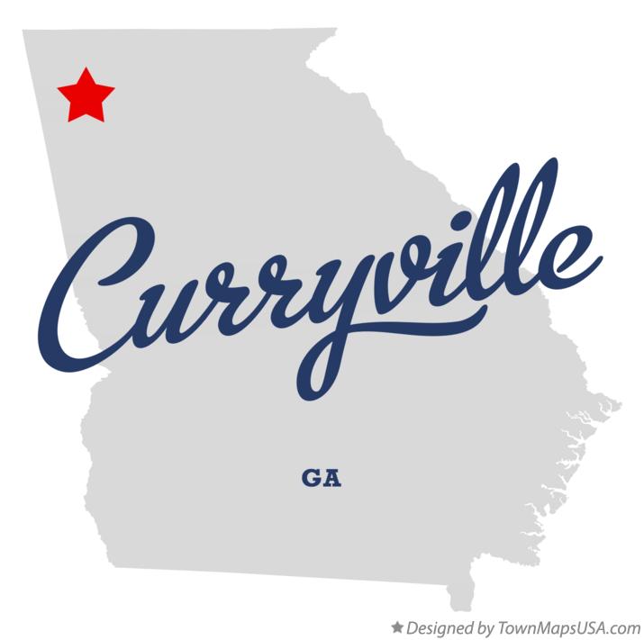 Map of Curryville Georgia GA