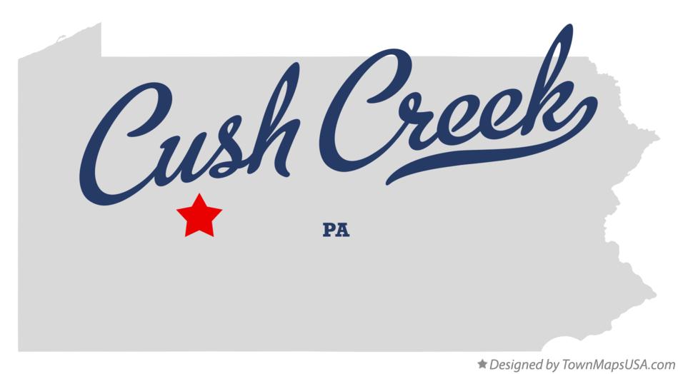 Map of Cush Creek Pennsylvania PA