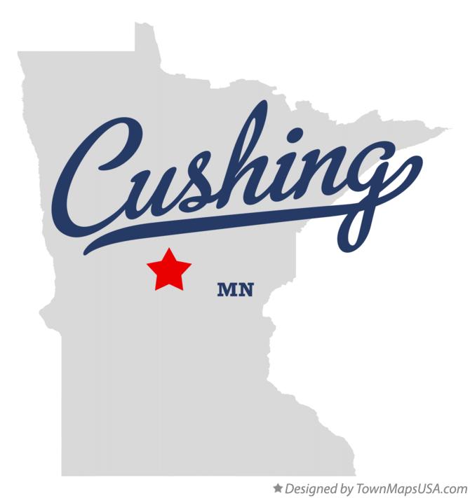 Map of Cushing Minnesota MN