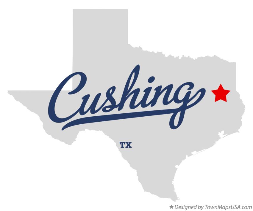 Map of Cushing Texas TX