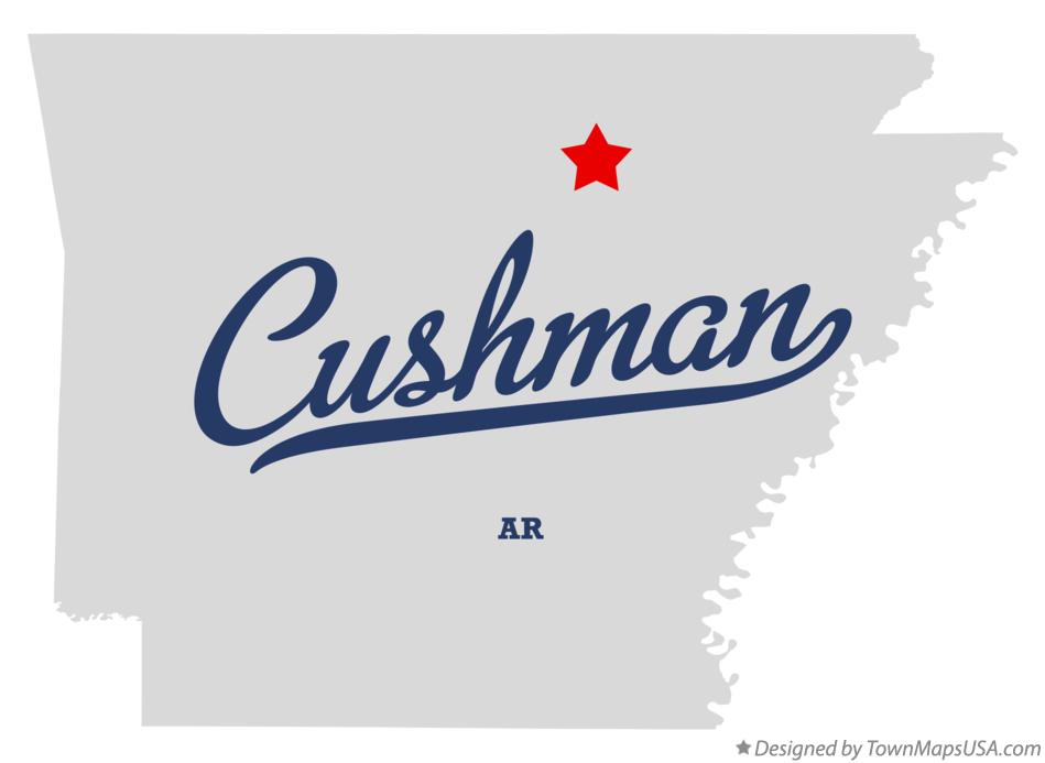Map of Cushman Arkansas AR