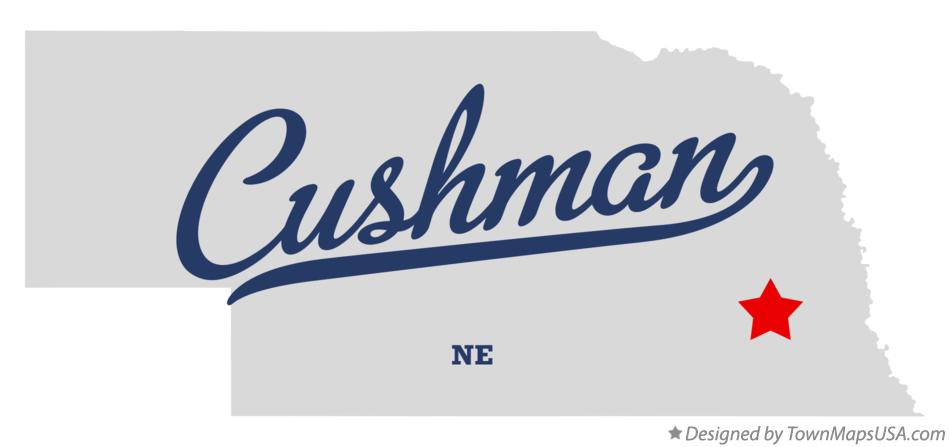 Map of Cushman Nebraska NE