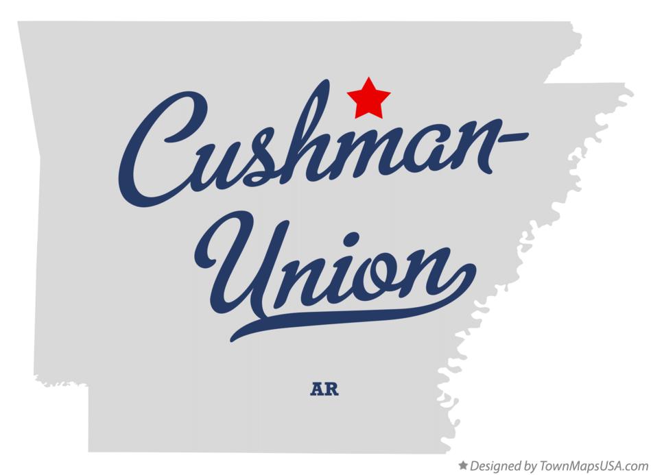 Map of Cushman-Union Arkansas AR