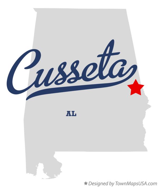 Map of Cusseta Alabama AL