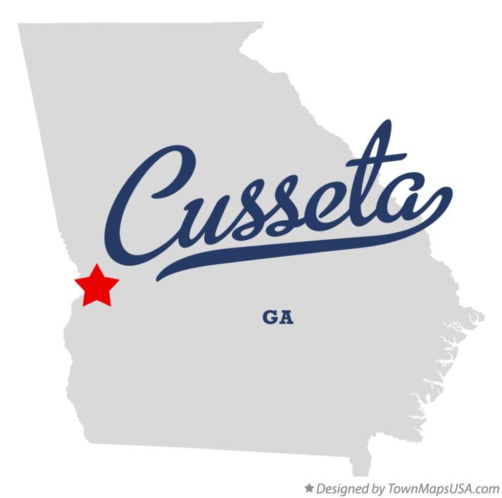 Map of Cusseta Georgia GA