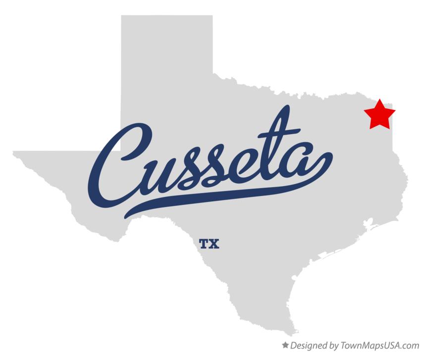 Map of Cusseta Texas TX