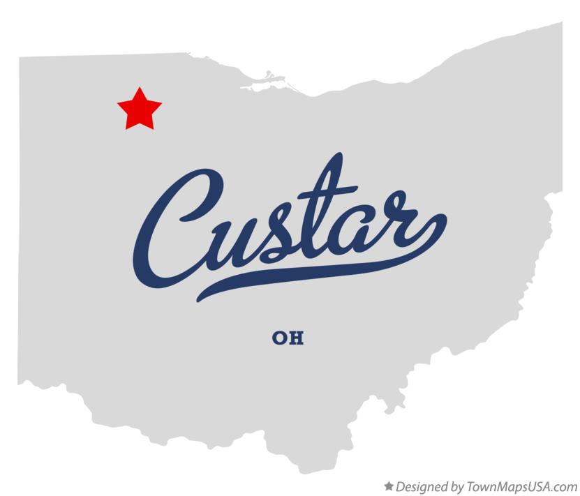 Map of Custar Ohio OH