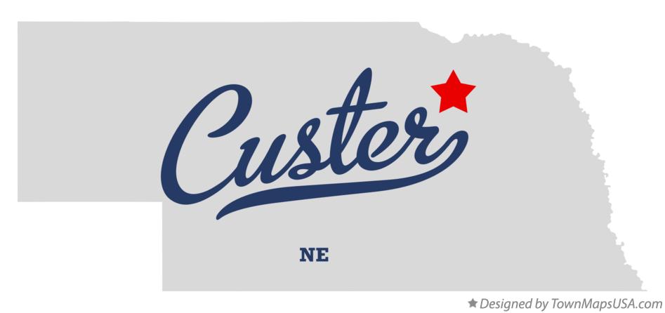 Map of Custer Nebraska NE