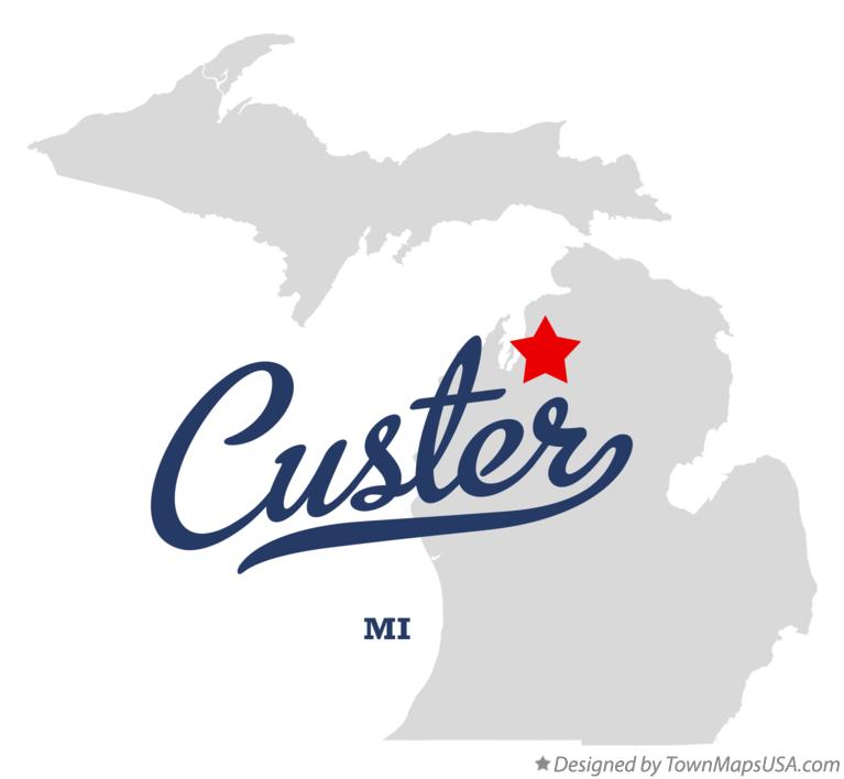 Map of Custer Michigan MI