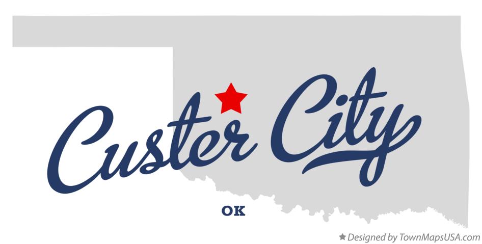 Map of Custer City Oklahoma OK