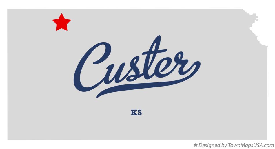 Map of Custer Kansas KS
