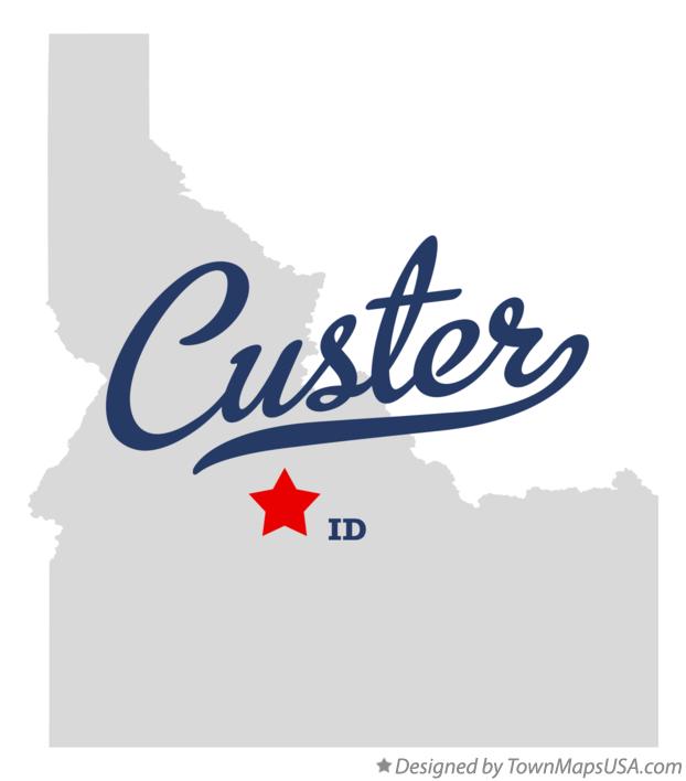 Map of Custer Idaho ID