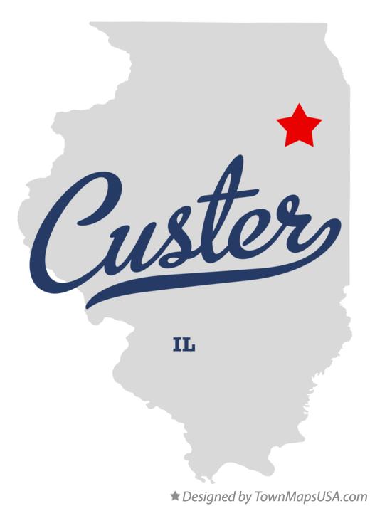 Map of Custer Illinois IL