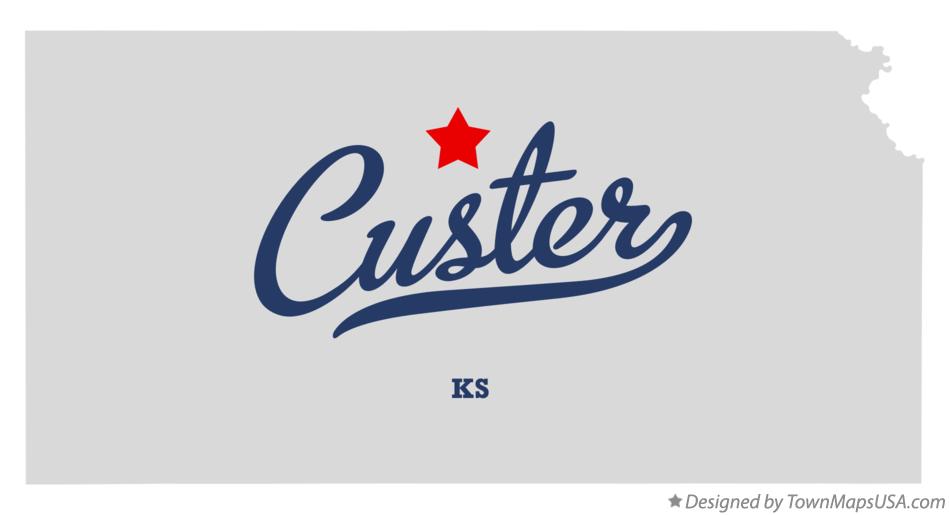 Map of Custer Kansas KS