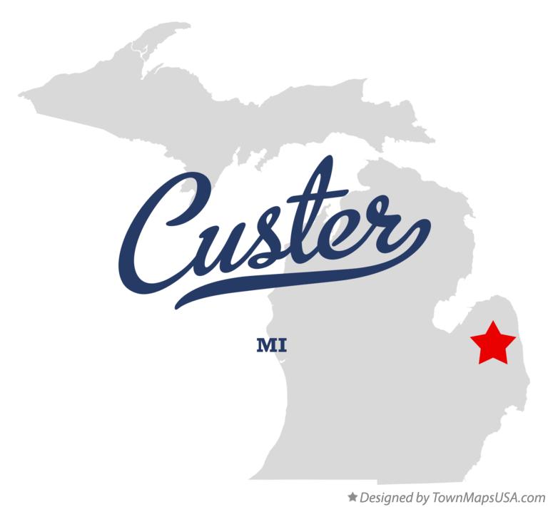 Map of Custer Michigan MI