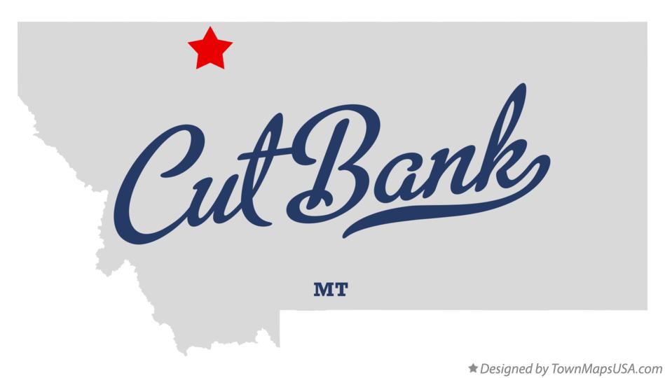Map Of Cut Bank Mt Montana