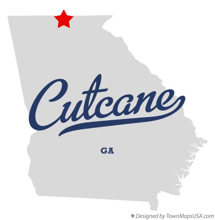 Map of Cutcane Georgia GA