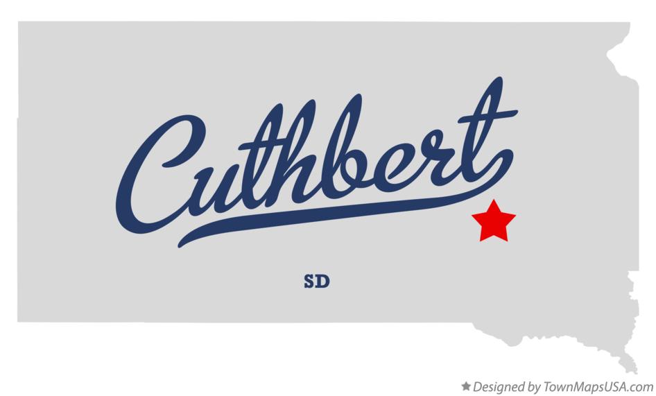 Map of Cuthbert South Dakota SD
