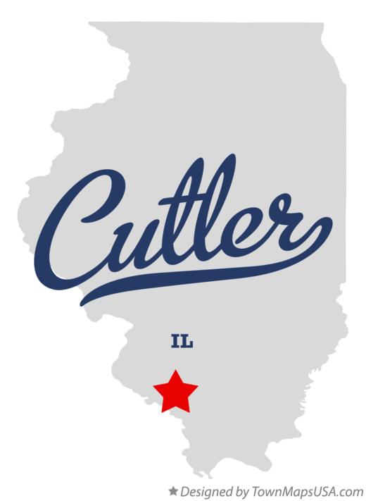 Map of Cutler Illinois IL