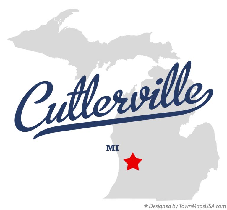 Map of Cutlerville Michigan MI