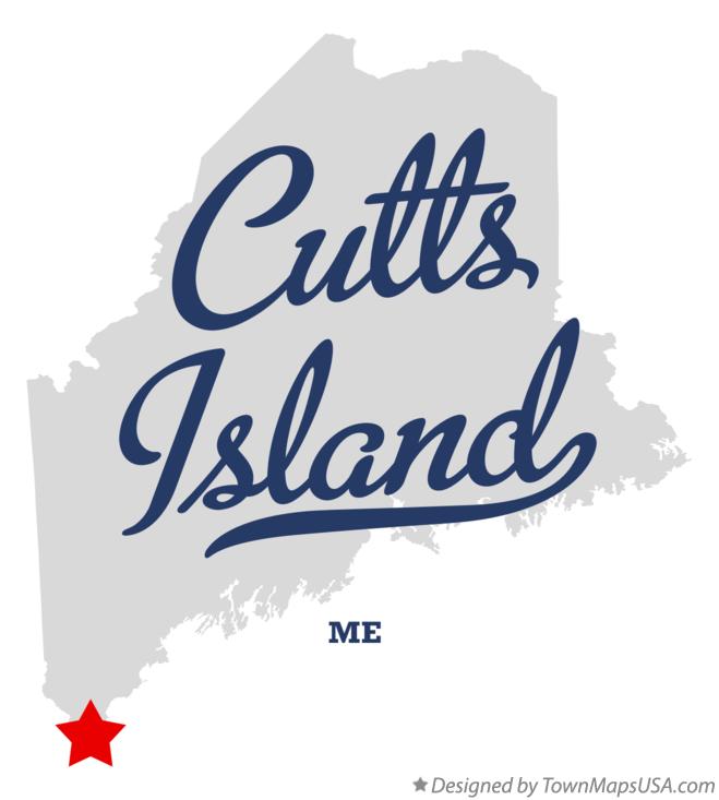 Map of Cutts Island Maine ME