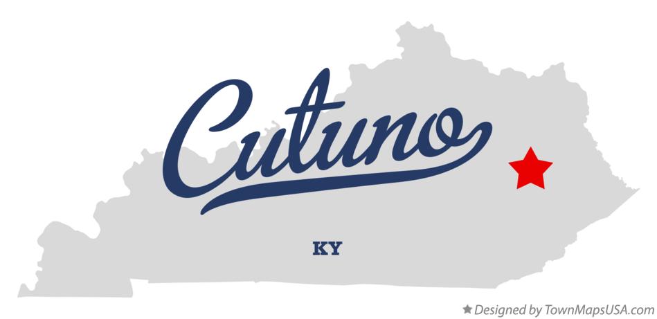 Map of Cutuno Kentucky KY