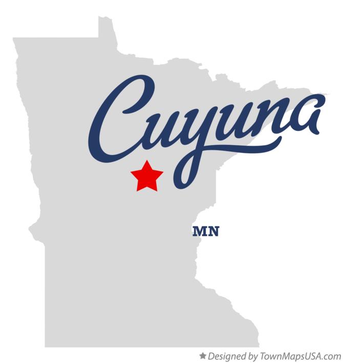 Map of Cuyuna Minnesota MN