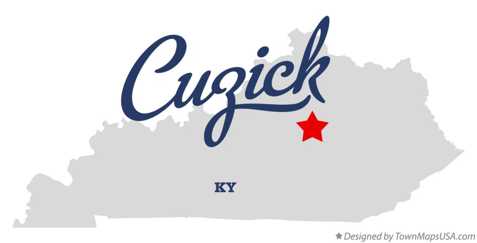 Map of Cuzick Kentucky KY