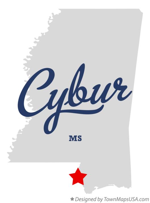 Map of Cybur Mississippi MS