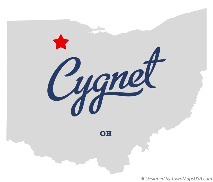 Map of Cygnet Ohio OH