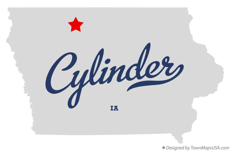 Map of Cylinder Iowa IA